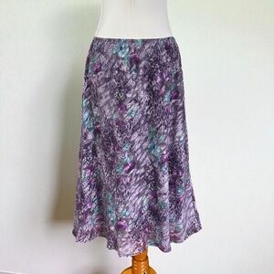 Y2K Floral Purple Skirt